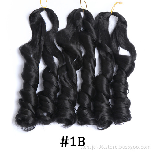Spiral Curly Hair French Curl Crochet Braids Kenya Pony Style Deep Wave Hair Extensions Trendy Hairstyle for Women